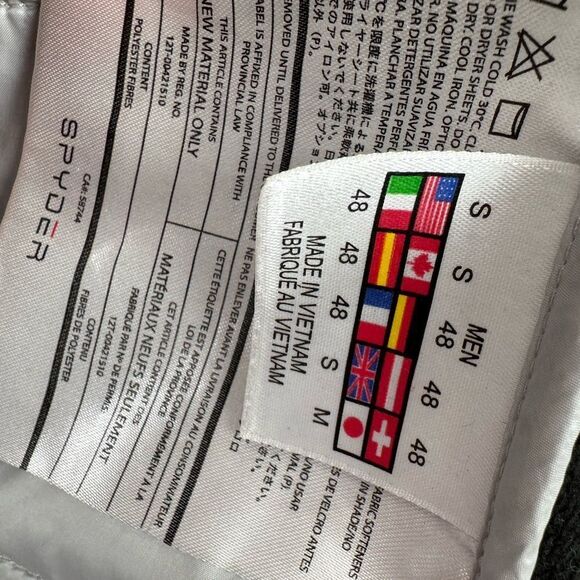 Spyder men’s small Silver Jacket with Quilted Design grey and black - Picture 4 of 16